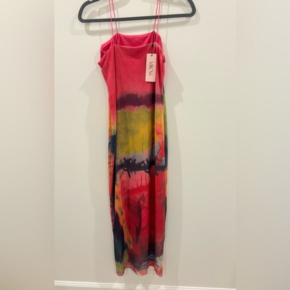 Colorful Floral Print Maxi Dress - Picture 3 of 3